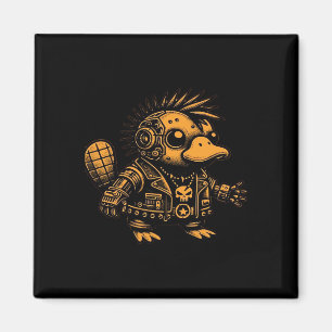 Aimant Whimsigoth Cyborg Platypus Art Vintage