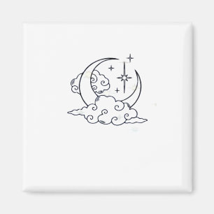 Aimant Whimsigoth Nuages Lune Witchy Classic