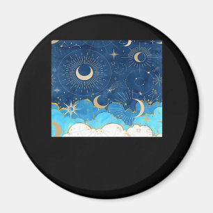 Aimant Whimsigoth Nuages Sun Moon Witchy Classic