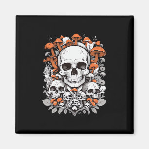 Aimant Whimsigoth Skuls & Champignons Ae botanique Vintag