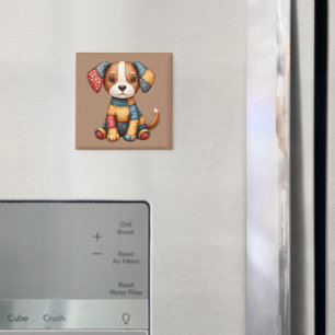 Aimant Whimswork Puppy Folk Art Cottagecore