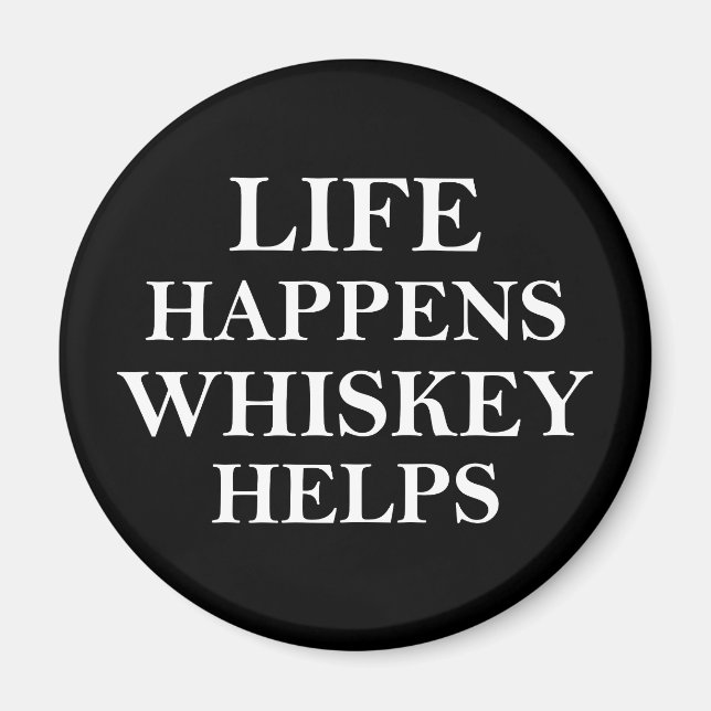 Aimant Whiskey aide à drôles de paroles d'alcool (Devant)