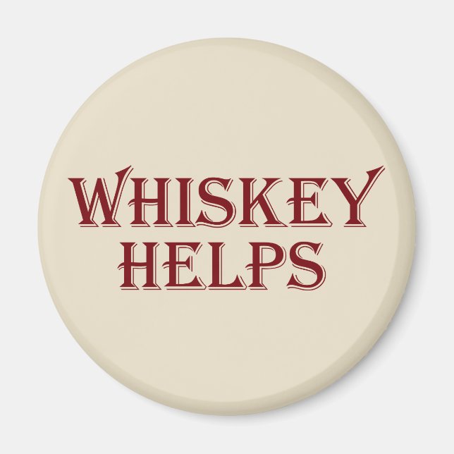Aimant Whiskey aide à drôles l'alcool dit whisky citation (Devant)