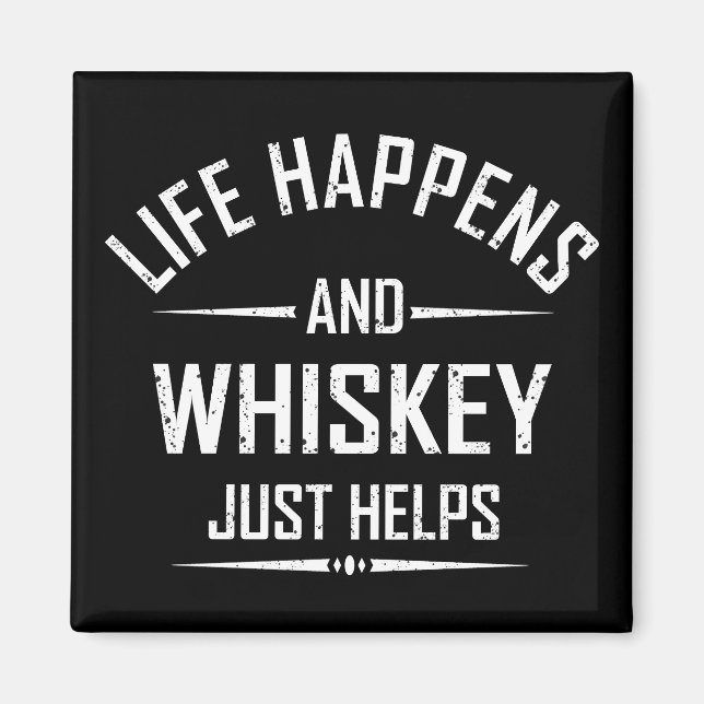 Aimant Whiskey aide les citations amusantes boire des par (Devant)