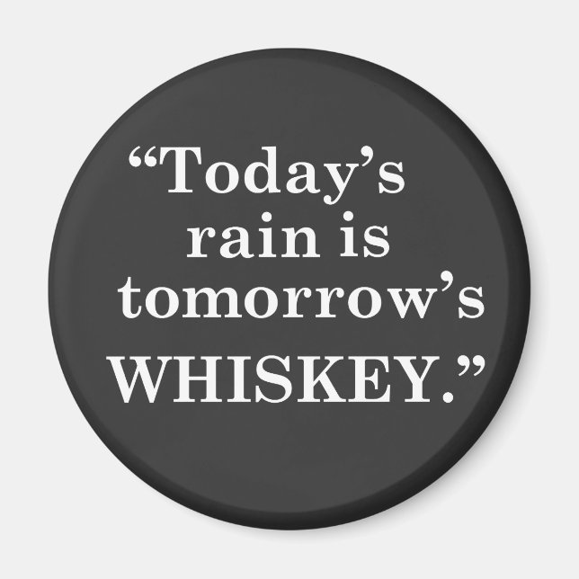 Aimant Whiskey cite d'étranges paroles d'alcool (Devant)