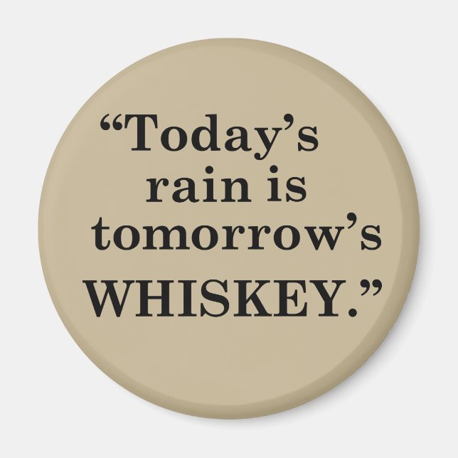 Aimant Whiskey cite d'étranges paroles d'alcool (Devant)