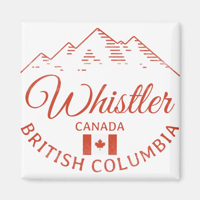 Aimant Whistler BC Canada Mountain (Devant)
