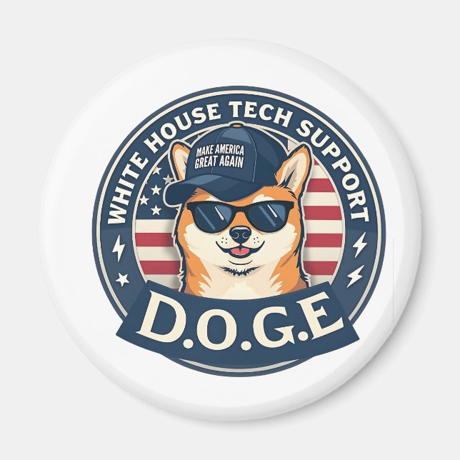 Aimant White House Tech Support Doge (Devant)