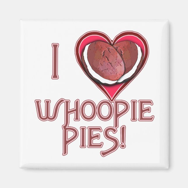 Aimant Whoopie Pie Love Vêtements, Tabliers, Cadeaux (Devant)