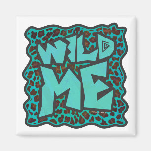 Aimant Wild Me Design léopard Brown et Turquoise