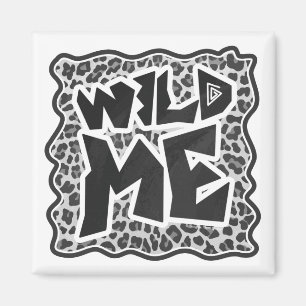 Aimant Wild Me Leopard blanc et noir