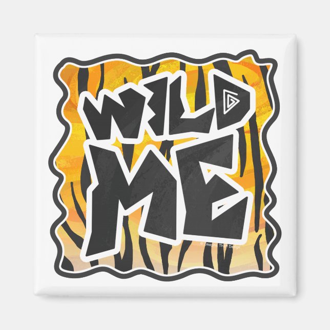 Aimant Wild Me Tiger orange et noir (Devant)