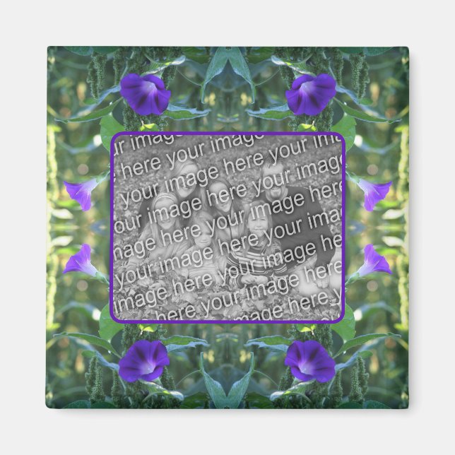 Aimant Wild Morning Glory Flowame Ajouter Votre Photo (Devant)
