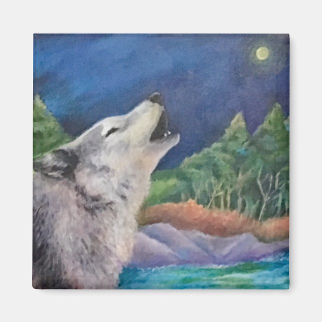 Aimant Wild Wolf Howling (Devant)