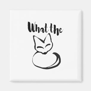 Aimant Wildly Punny — What the Fox? Minimalist Pun Art