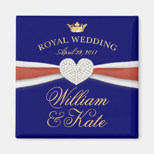 Aimant William et Kate - cadeau commémoratif de mariage