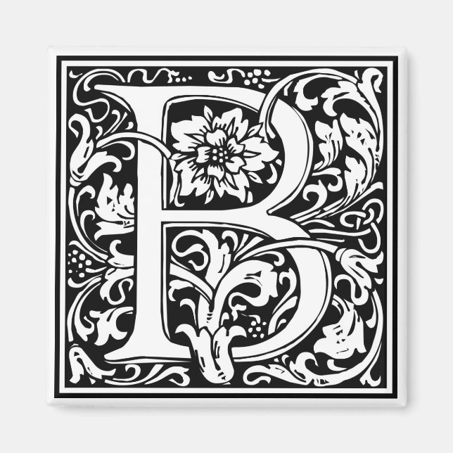 Aimant William Morris Alphabet "B" (Devant)