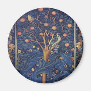 Aimant William Morris Bois de Pic Tapisserie Oiseaux Flor