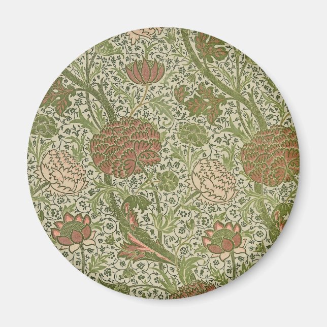 Aimant William Morris Cray Fleur de Sage Floral Botanique (Devant)