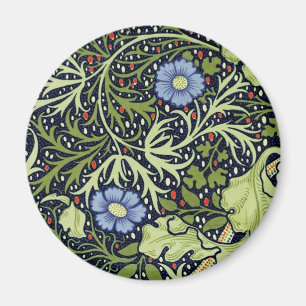 Aimant William Morris Fleur d'antiquité aux algues marine