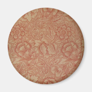 Aimant William Morris Fleur de pavot rose Floral