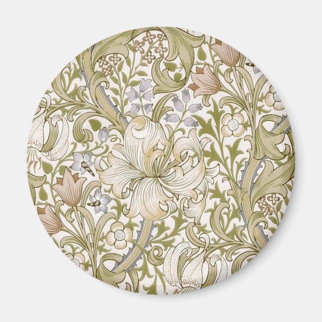 Aimant William Morris Jardin Fleur de Lys Classique (Devant)