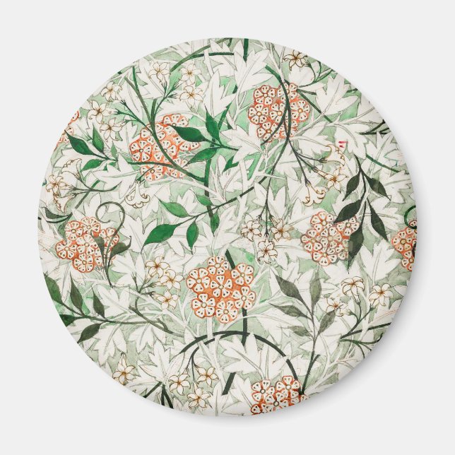 Aimant William Morris Jasmine Garden Flower Classic (Devant)