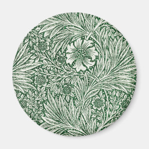 Aimant william morris marigold vert floral fleur