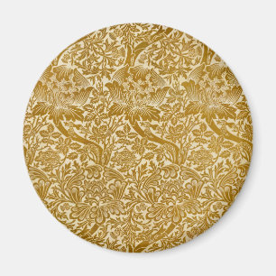 Aimant William Morris Rose & chardon Floral Golden