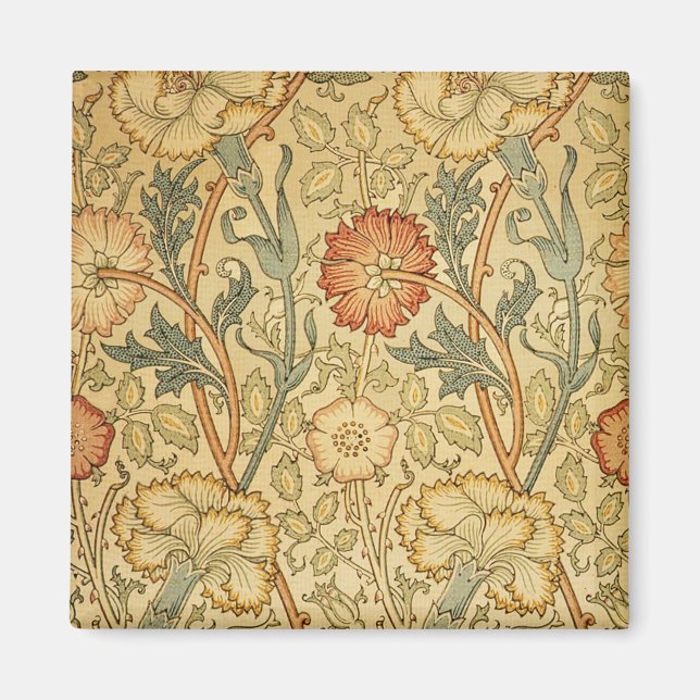 Aimant William Morris Rose Flower Fond d'écran Motif (Devant)