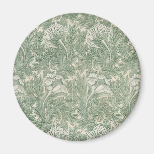Aimant william morris tulip papier peint textile vert