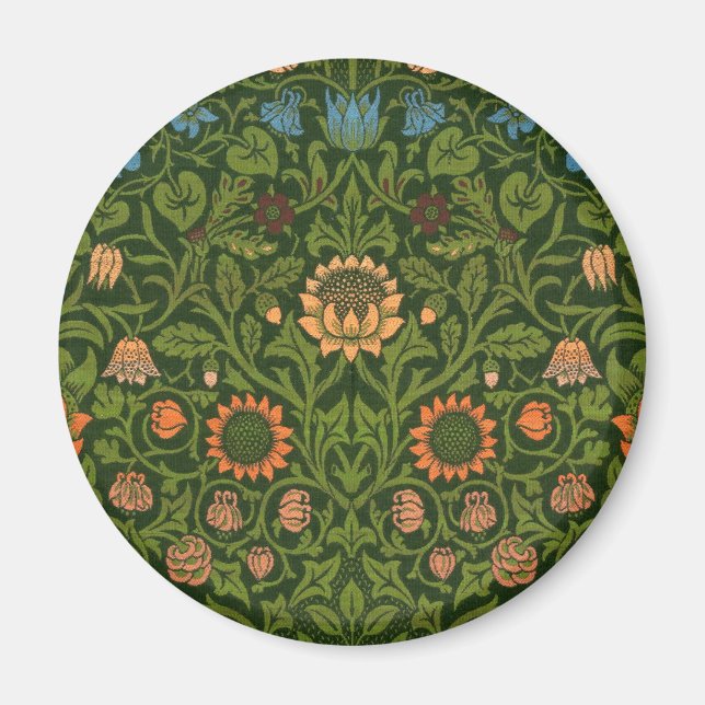 Aimant William Morris Violet et Columbine Art Rug (Devant)
