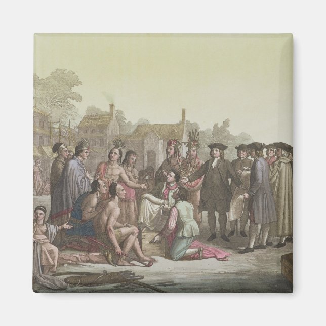 Aimant William Penn négociant le traité menant à (Devant)