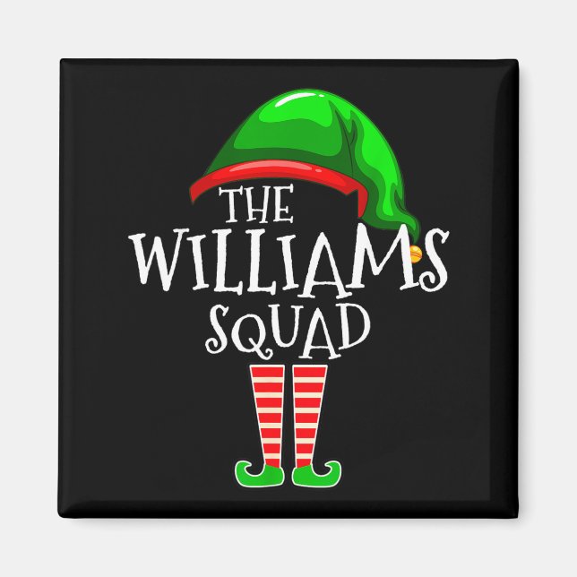 Aimant Williams Family Name Squad Matching Group Elf Chri (Devant)
