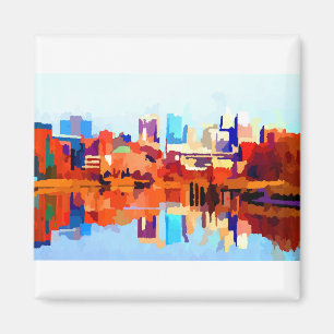 Aimant Wilmington Delaware Skyline par Jon Baran