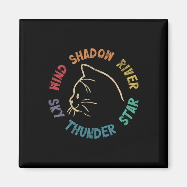 Aimant Wind Shind River Star Thunder Sky Cat Feline Pull (Devant)