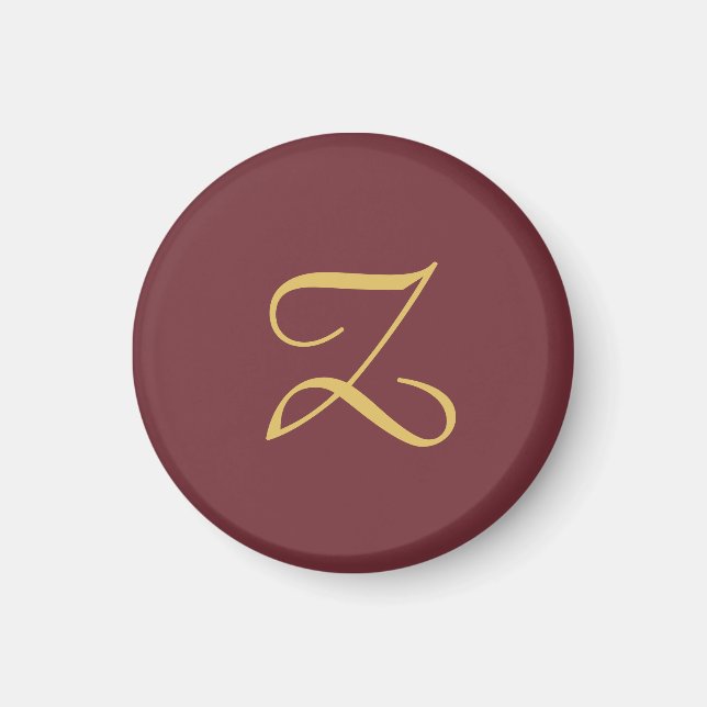 Aimant Wine Gold Monogramme professionnel tendance modern (Devant)