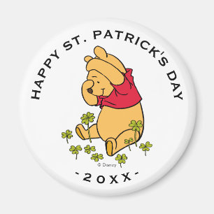 Aimant Winnie le Pooh - Shamrock  Saint-Patrick's Day