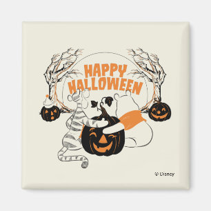 Aimant Winnie l'Ourson et l'Eeyore   Bonne Halloween