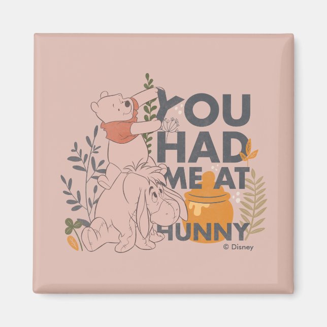 Aimant Winnie l'Ourson et l'Eeyore | Vous m'avez eu chez  (Devant)