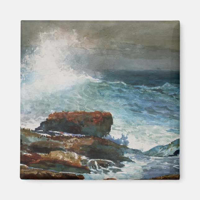 Aimant Winslow Homer - Tide entrante, 1885, oeuvre d'art (Devant)