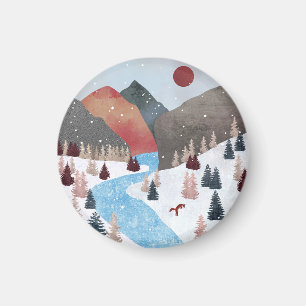 Aimant Winter Hunting Fox
