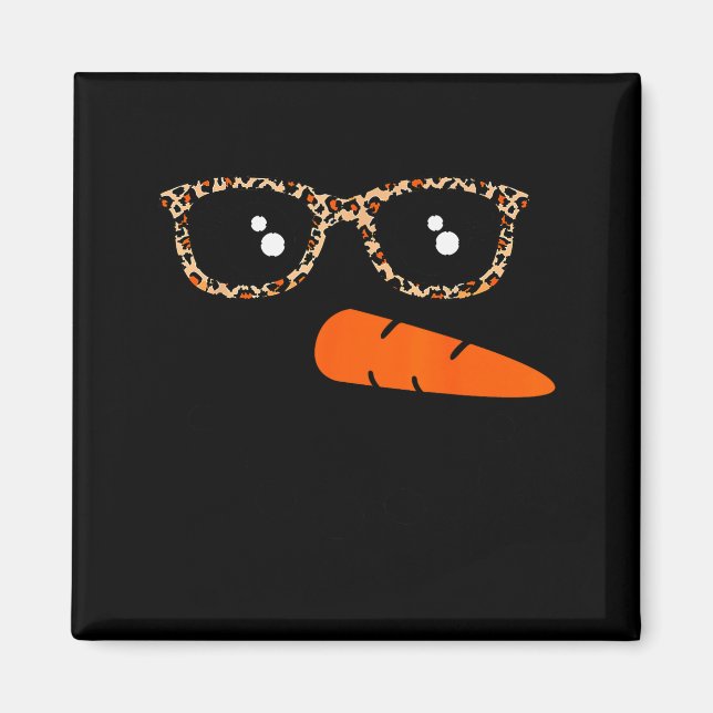 Aimant Winter Snowman Face Leopard Eyelashes Christmas Gi (Devant)