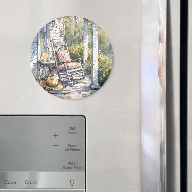 Aimant Wisteria Porch Rocking Chair Scène (In situ (réfrigérateur))