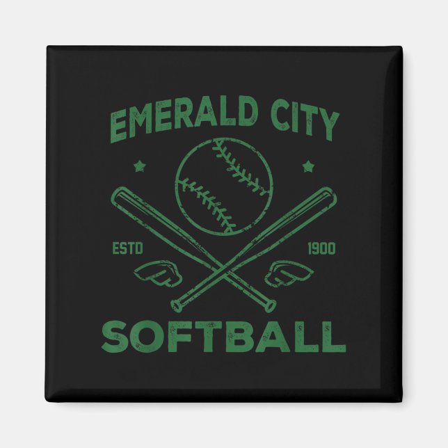 Aimant Wizard Of Oz Emerald City Softball Costume Hallowe (Devant)
