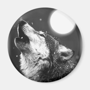 Aimant Wolf Howling à Moon