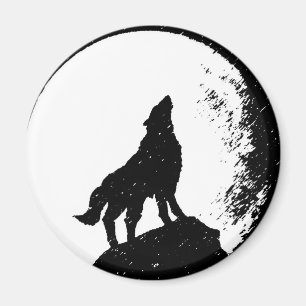 Aimant Wolf & Moon Silhoutte