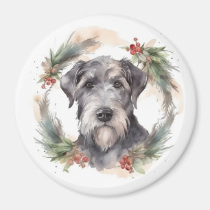Aimant Wolfhound Festive Wreath