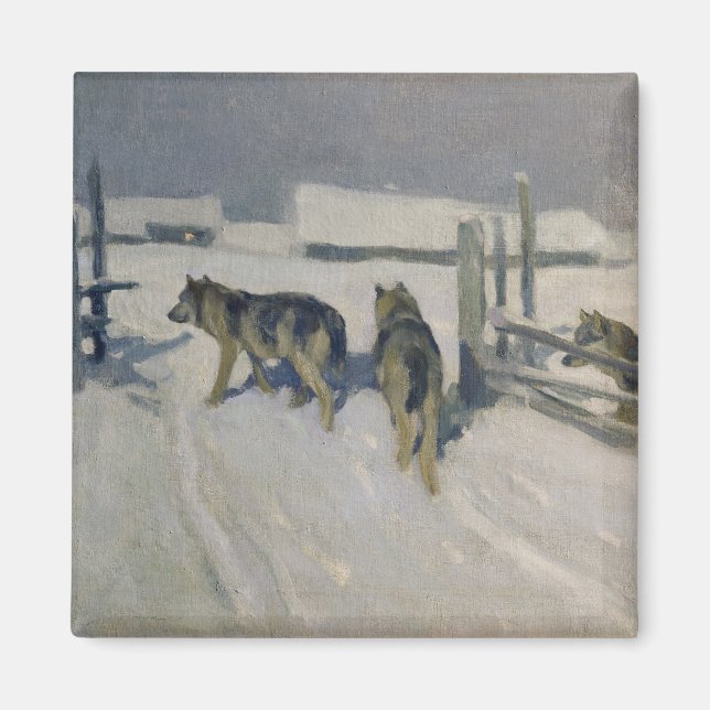 Aimant Wolfs, la nuit d'hiver, vers 1910 (Devant)