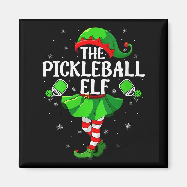 Aimant Womens Ckleball Elf Christmas Girls Women Elf Squa (Devant)